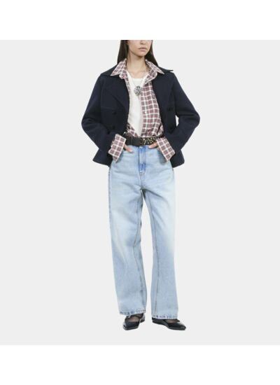 Caban Court Bleu Marine Femme