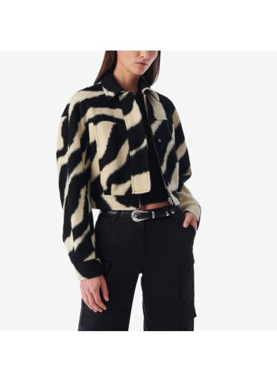 Blouson Court À Motif Zèbre Eraki