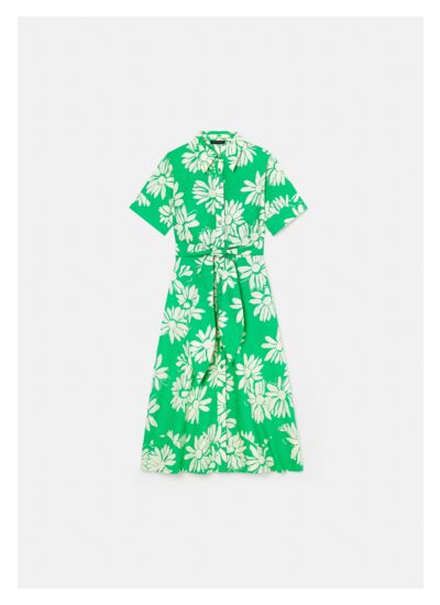 Robe Retronie-Vert en Coton