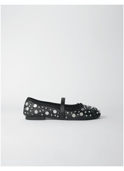 Ballerines à studs argentés