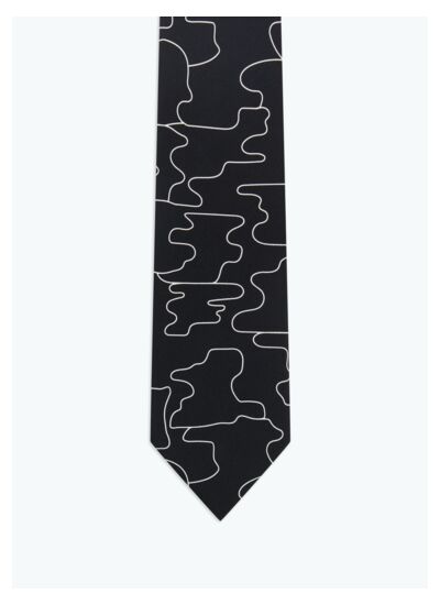 Cravate en satin de soie à motif