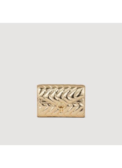 Pochette Yza en cuir craquelé