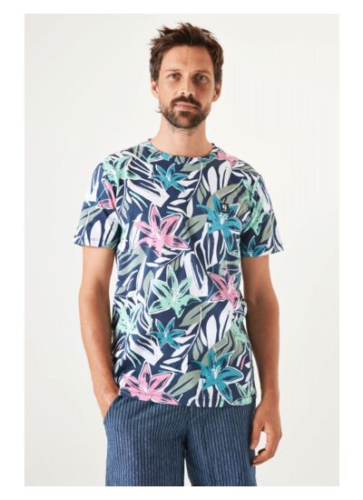 Men T-shirt Blue