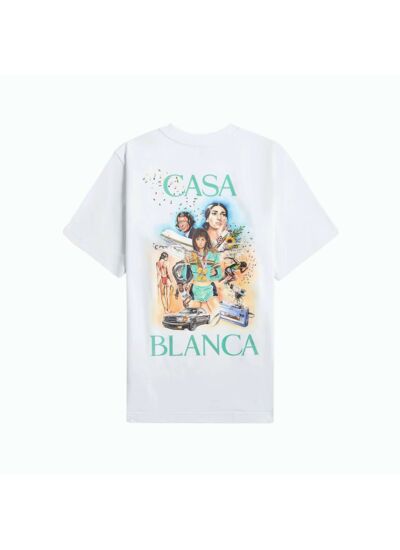 Casablanca T-shirt Célébration du Sport Blanc