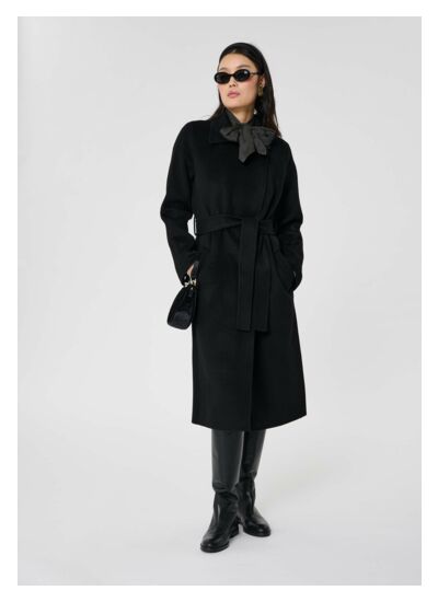 Manteau Mandy-Noir en Laine