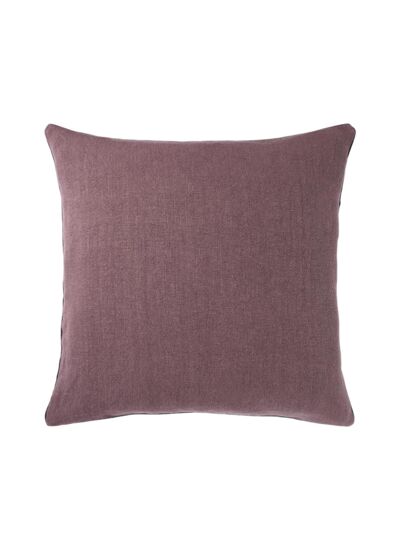 Yves Delorme - Housse de coussin en lin orange, Pigment