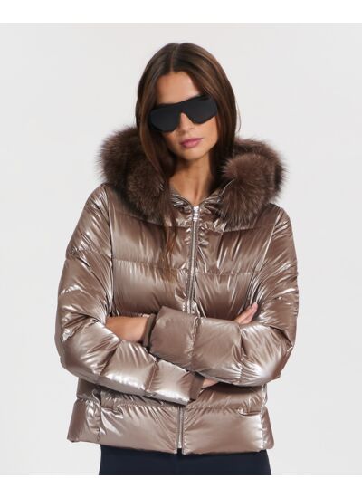 Doudoune Daly Taupe en Polyamide