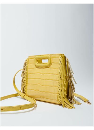 Sac M Mini en cuir effet croco