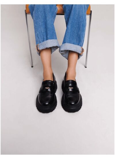 Mocassins en cuir à plateforme