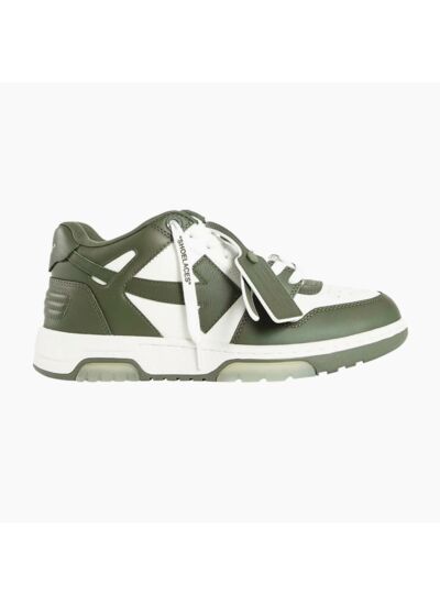Off-White Out Of Office OOO Low Tops Military Green White