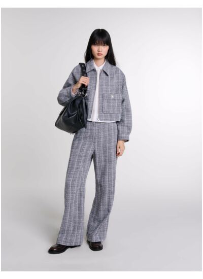 Blouson court en tweed