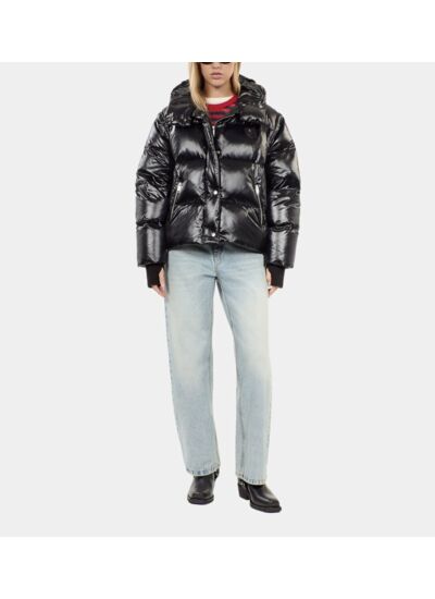 Doudoune À Manches Amovibles Noire Femme