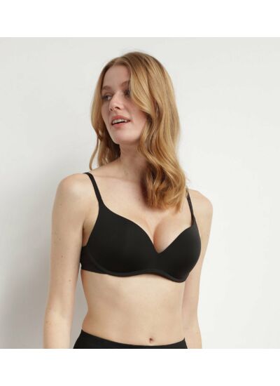 Soutien-Gorge Noir Push-Up en microfibre sans armatures InvisiFree