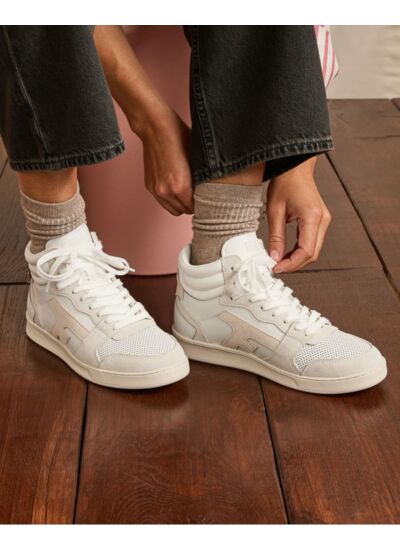 Baskets blanches & beiges