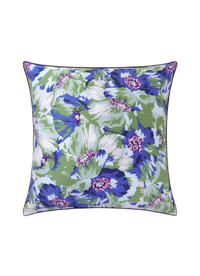 Kenzo - Taie d'oreiller en satin multicouleurs, K Anémone