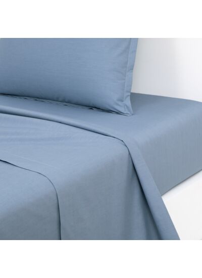 Desforges - Drap plat en percale de coton vert, Alcove