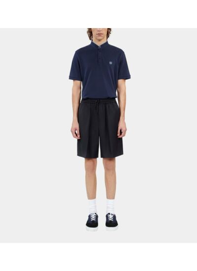 Bermuda Bleu Marine En Laine Homme