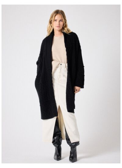 Cardigan winter cachemire 10 fils 5GG NOIR