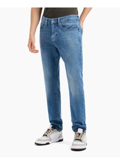 Pantalon 5 poches - denim indigo taille moyenne