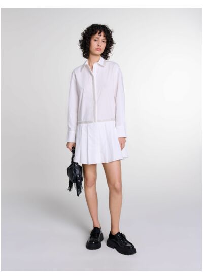 Robe chemise ornée de perles