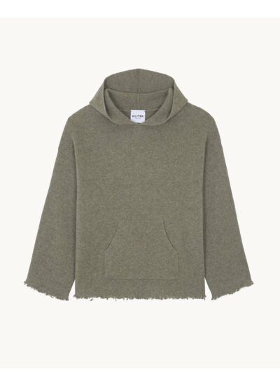 Hoodie Becky kaki chiné