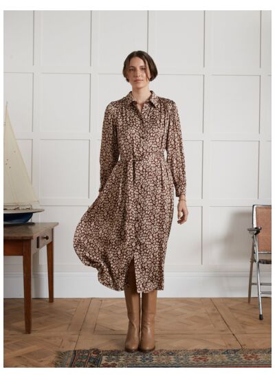 ROBE FAUVE SATIN