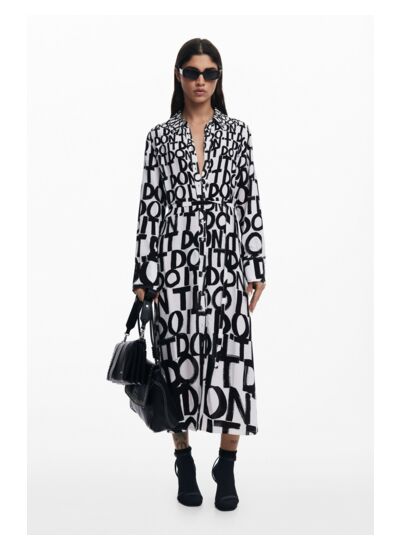Robe midi à lettrage