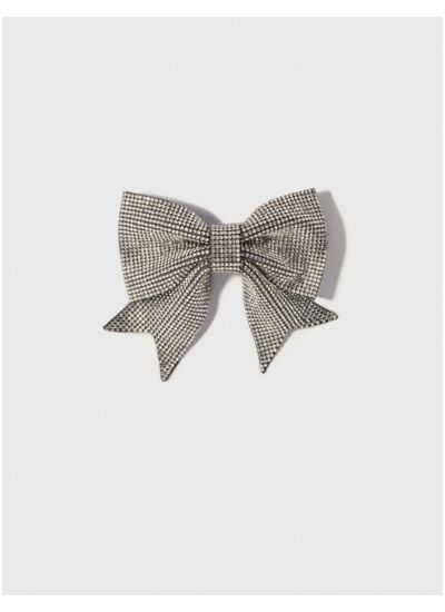 Barette nœud strassé