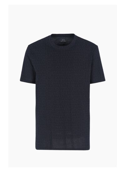 T-shirt - lettrage bleu marine petit