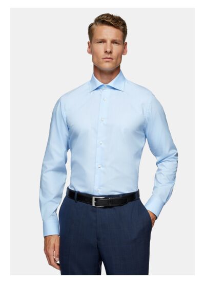 Chemise en Coton Dobby Slim Fit