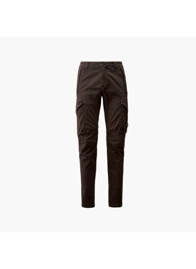 CP Company Pantalon Cargo Stretch Sateen Ergonomic Lens Marron