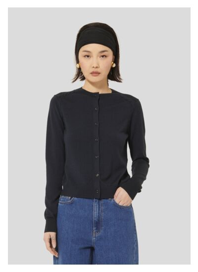 Gilet Ginno-Nuit en Laine Merinos Extrafine