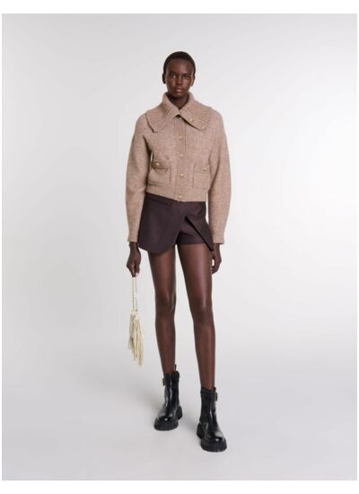 Cardigan en laine mélangée