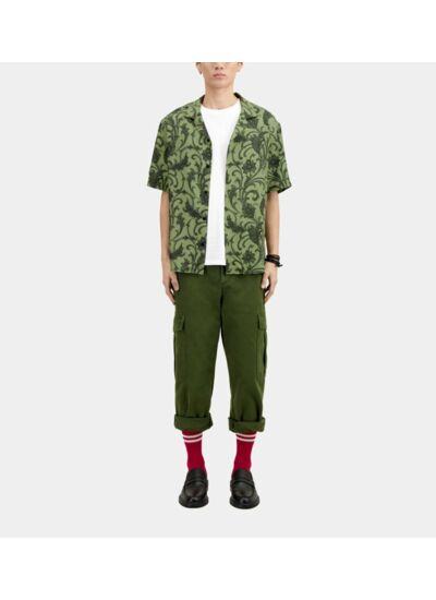 Chemise A Manches Courtes Col Requin Homme
