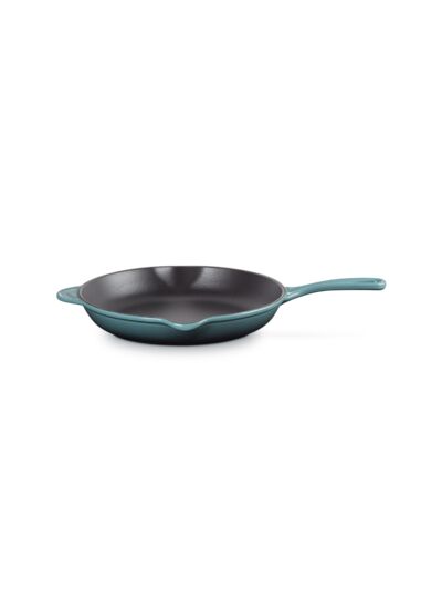 Skillet rond fonte émaillée 26cm Bleu Ocean