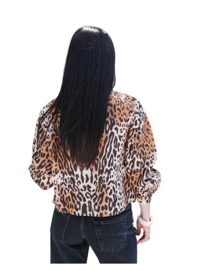 Chemise lin Florantine LEOPARD