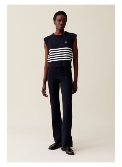 Pantalon maille marine