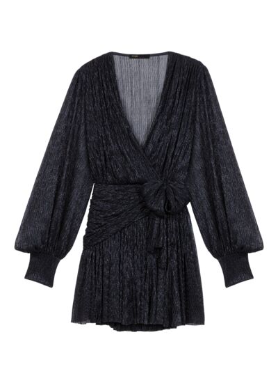Robe courte lamée