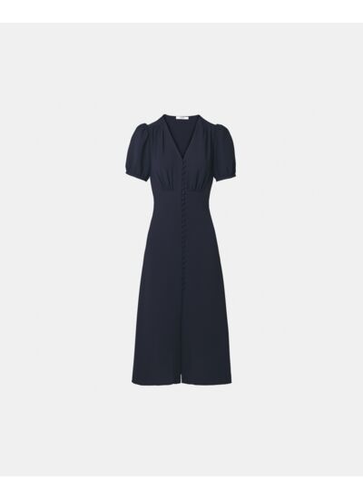 Robe midi en crêpe nocturne