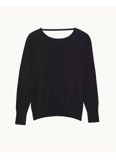 Pull Afida Pull dos nu cachemire col rond femme