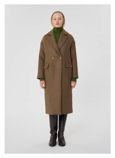 Manteau Milo-Noisette en Laine Vierge