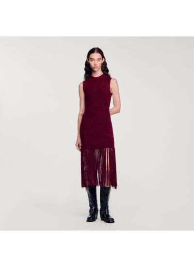 Robe en maille velours