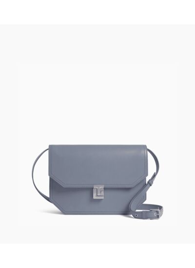 Sac bandoulière moyen modèle Rose en cuir lisse