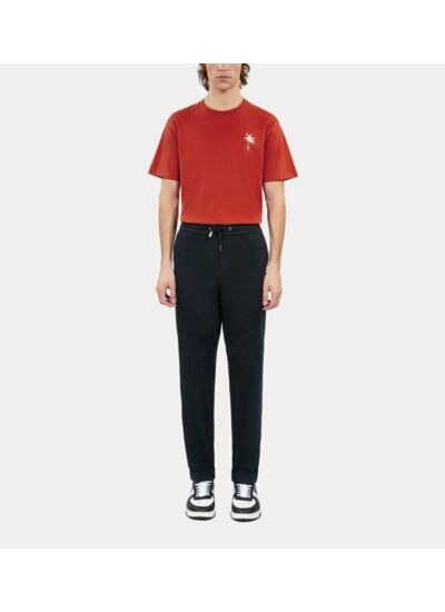 Pantalon Bleu Marine En Coton Homme