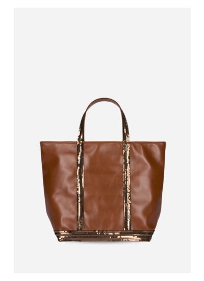 Cabas M Cuir et Paillettes Made In Italy