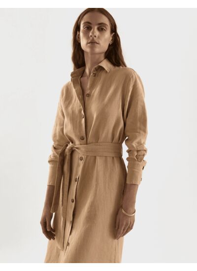 Robe Mathilda en lin beige