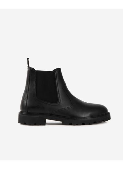 Bottines Chelsea En Cuir Noir