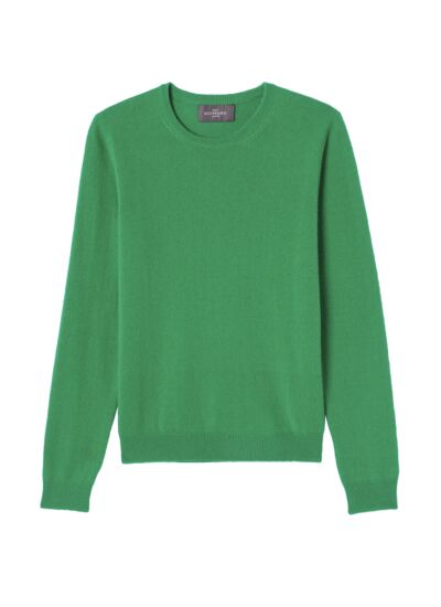 Pull col rond classique - Femme - VERT CAROUBY