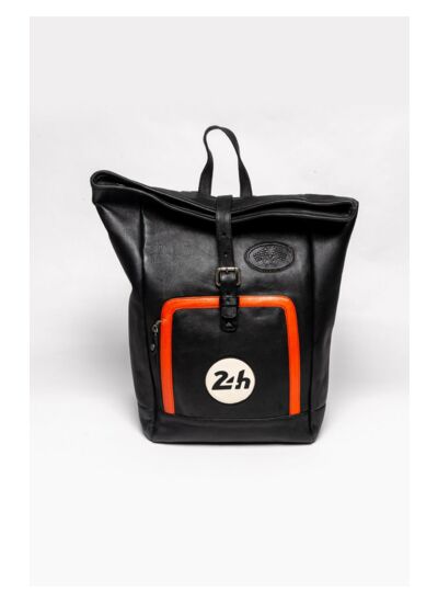 Sac à dos cuir 24H Le Mans Jeremy noir