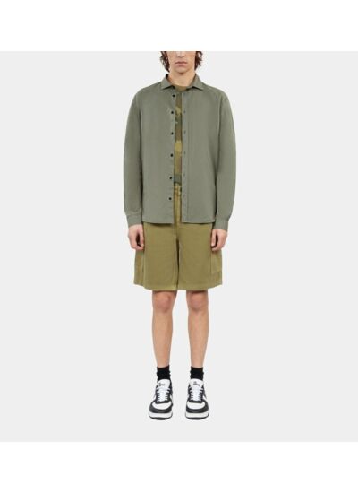 Chemise Verte En Voile De Coton Homme